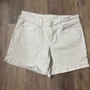 White midi shorts